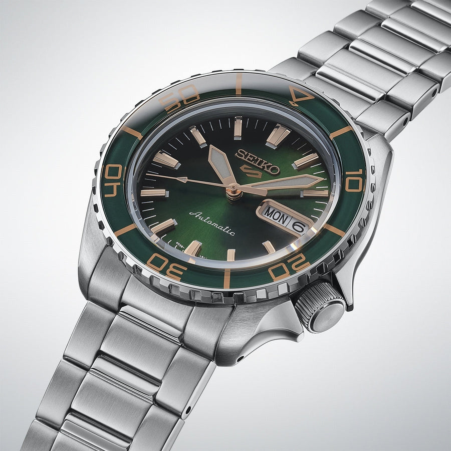 seiko 5 sports skx snzh in tweed green