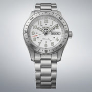 seiko 5 sports field in white ensign