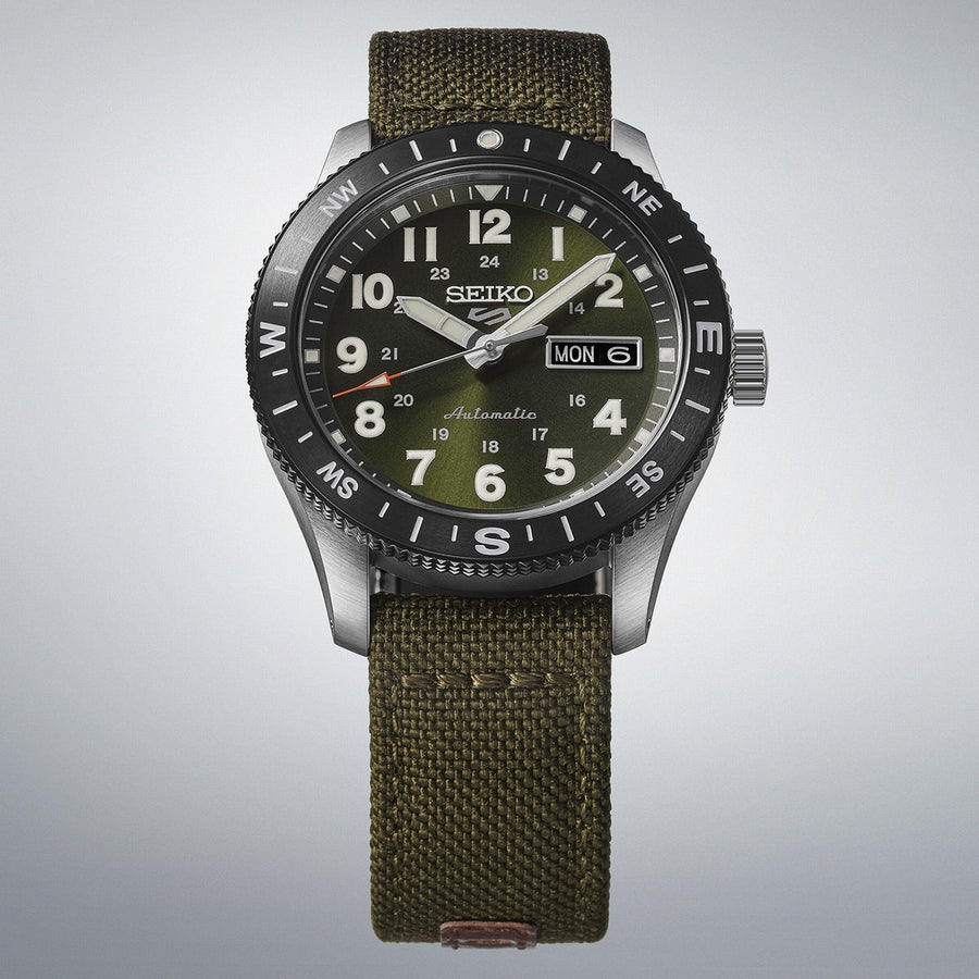 seiko 5 sports field in fatigue green