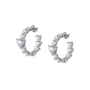 chiara ferragni diamond heart earrings hoop with white heart stones