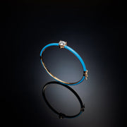 chiara ferragni love parade blue enamel bangle