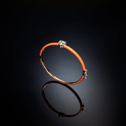 chiara ferragni love parade orange enamel bangle