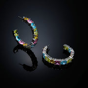 chiara ferragni princess rainbow lge. hoop earrings 40mm