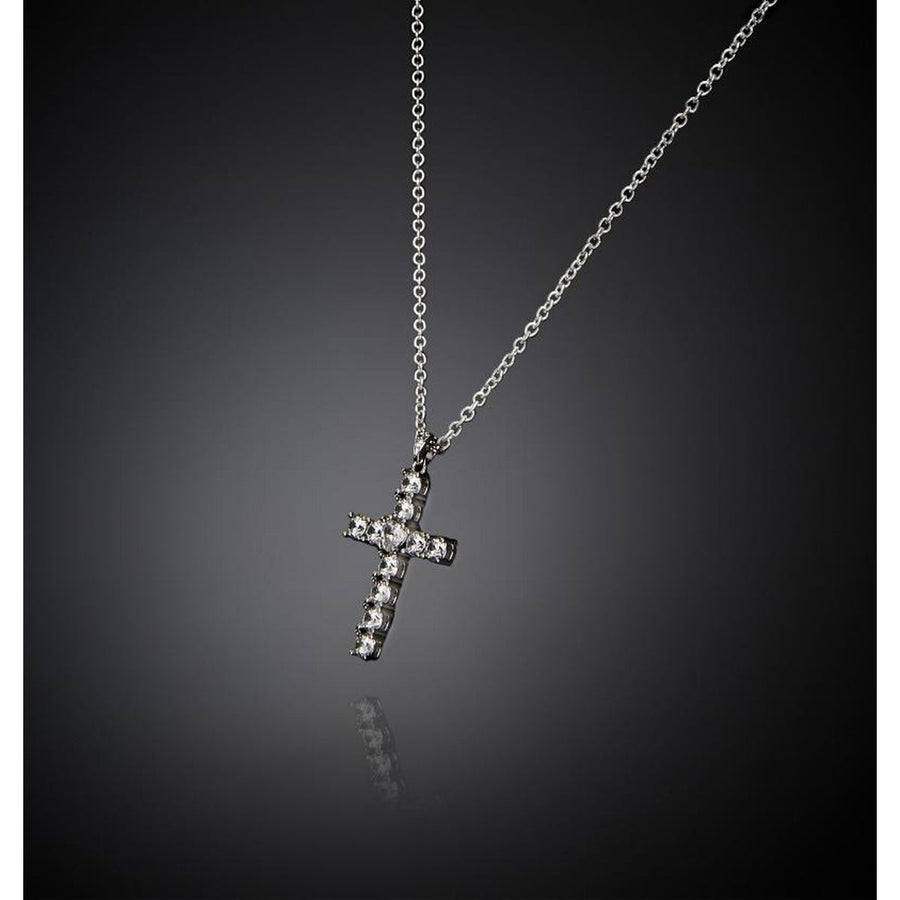 chiara ferragni croci pendant cross wh cz+rh plated 42+8cm