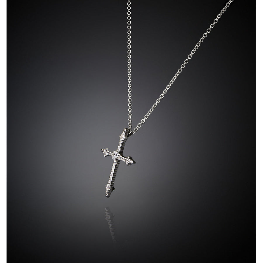 chiara ferragni croci pendant wh cz vross +rh plated 42+8cm