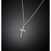 chiara ferragni croci pendant cross+wh cz+yg plated 42+8cm