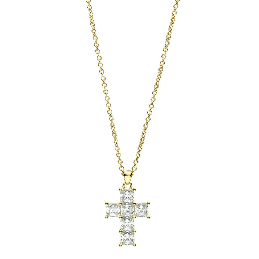 chiara ferragni croci cross gold plated pendant 20 x 15mm