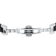 maserati jewels leather stainless steel bracelet blk leather blk 6.5x5.5cm
