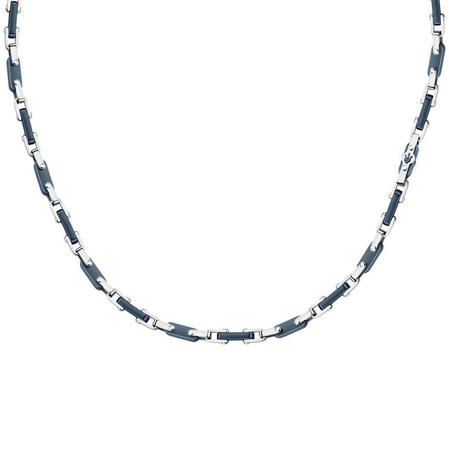 maserati jewels ceramic necklace stainless steel blue 50+5cm