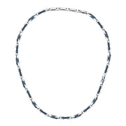 maserati jewels ceramic necklace stainless steel blue 50+5cm