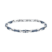 maserati jewels ceramic stainless steel bracelet blue 19.5+3.5cm