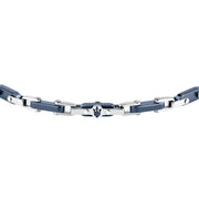 maserati jewels ceramic stainless steel bracelet blue 19.5+3.5cm