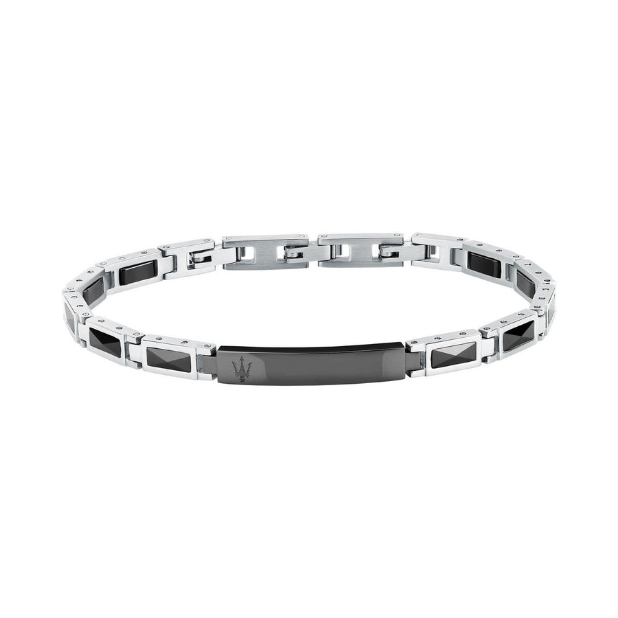 maserati jewels ceramic stainless steel bracelet black 18+3.5cm
