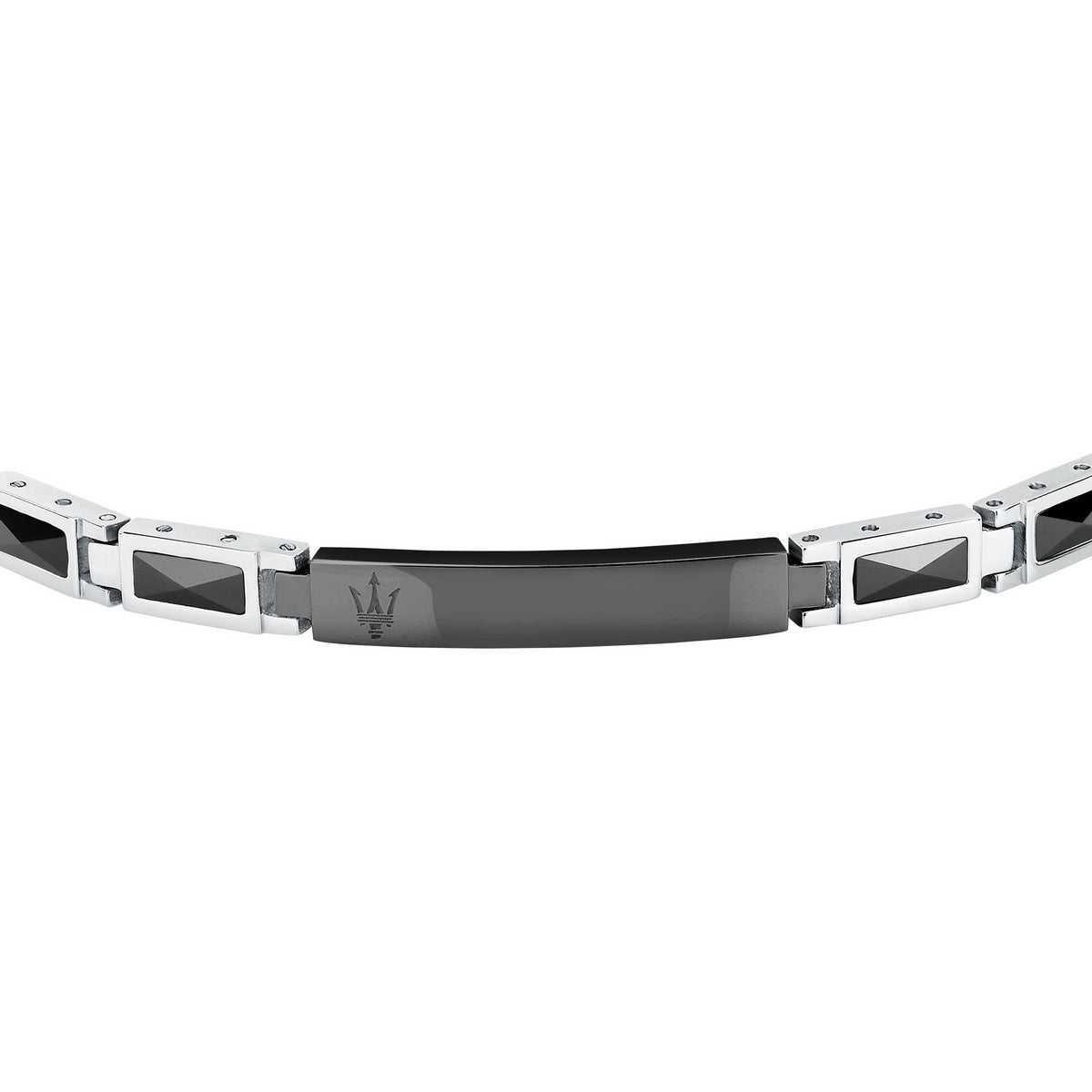 maserati jewels ceramic stainless steel bracelet black 18+3.5cm