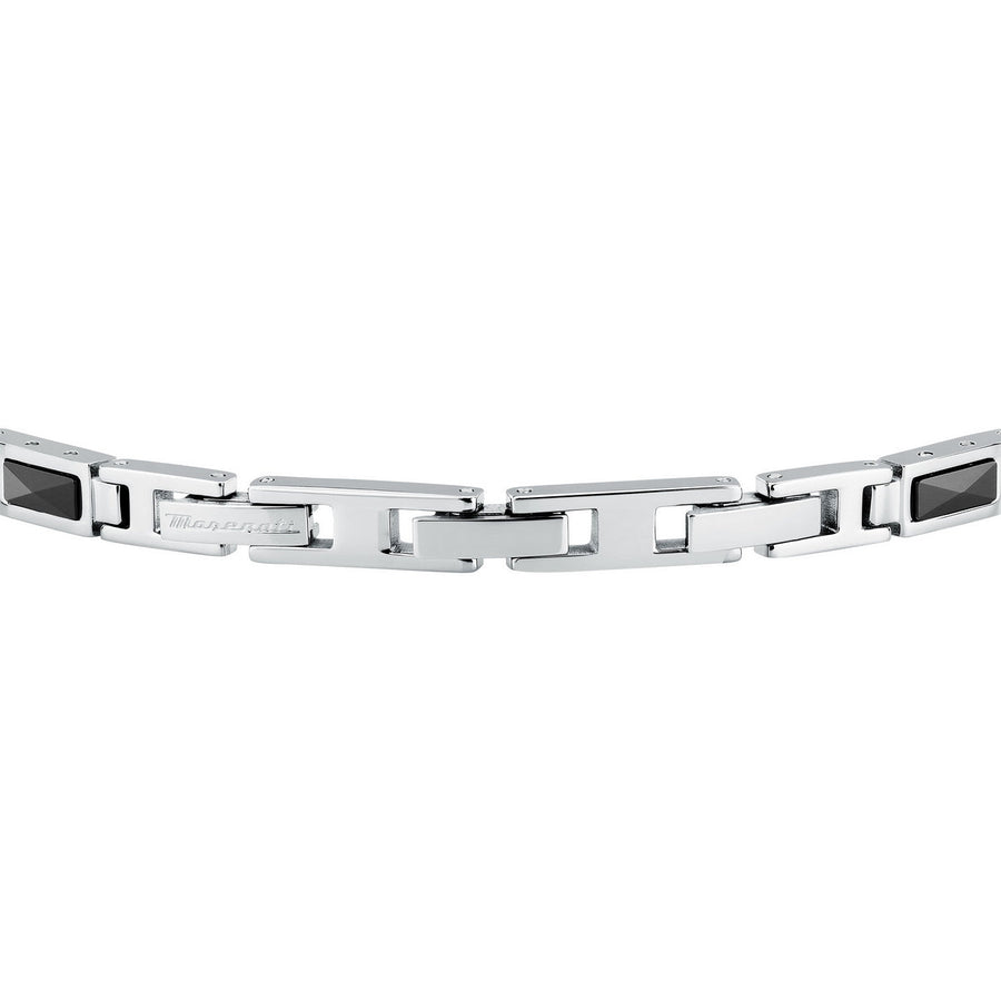 maserati jewels ceramic stainless steel bracelet black 18+3.5cm