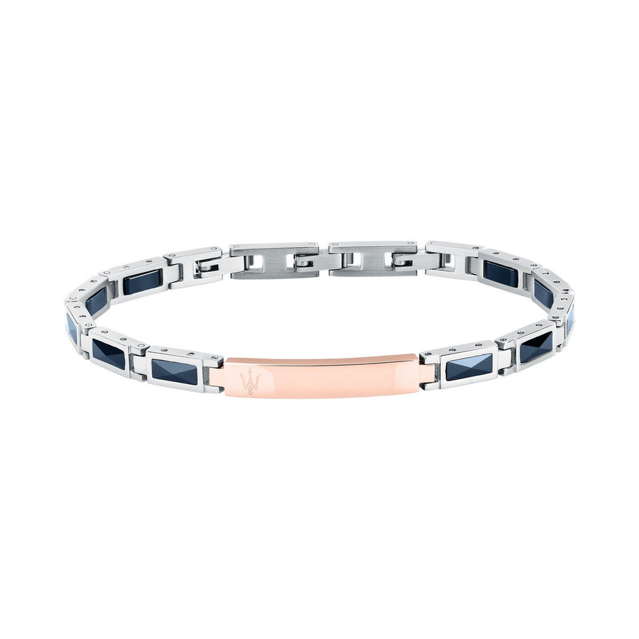 maserati jewels ceramic stainless steel bracelet rg ceramic blue 18+3.5cm