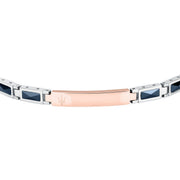 maserati jewels ceramic stainless steel bracelet rg ceramic blue 18+3.5cm