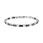 maserati jewels ceramic stainless steel bracelet black 18+3.5cm