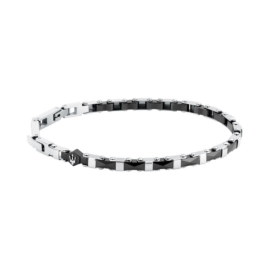 maserati jewels ceramic stainless steel bracelet black ceramic blk 18+3.5cm