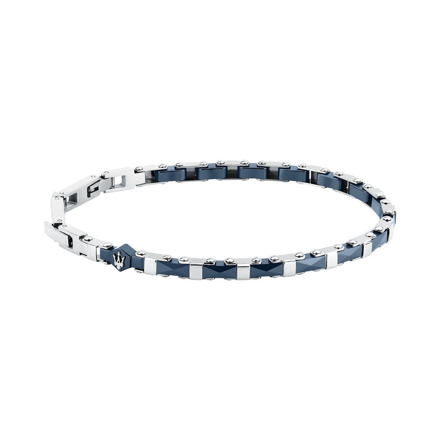 maserati jewels ceramic stainless steel bracelet blue ceramic blue 18+3.5cm
