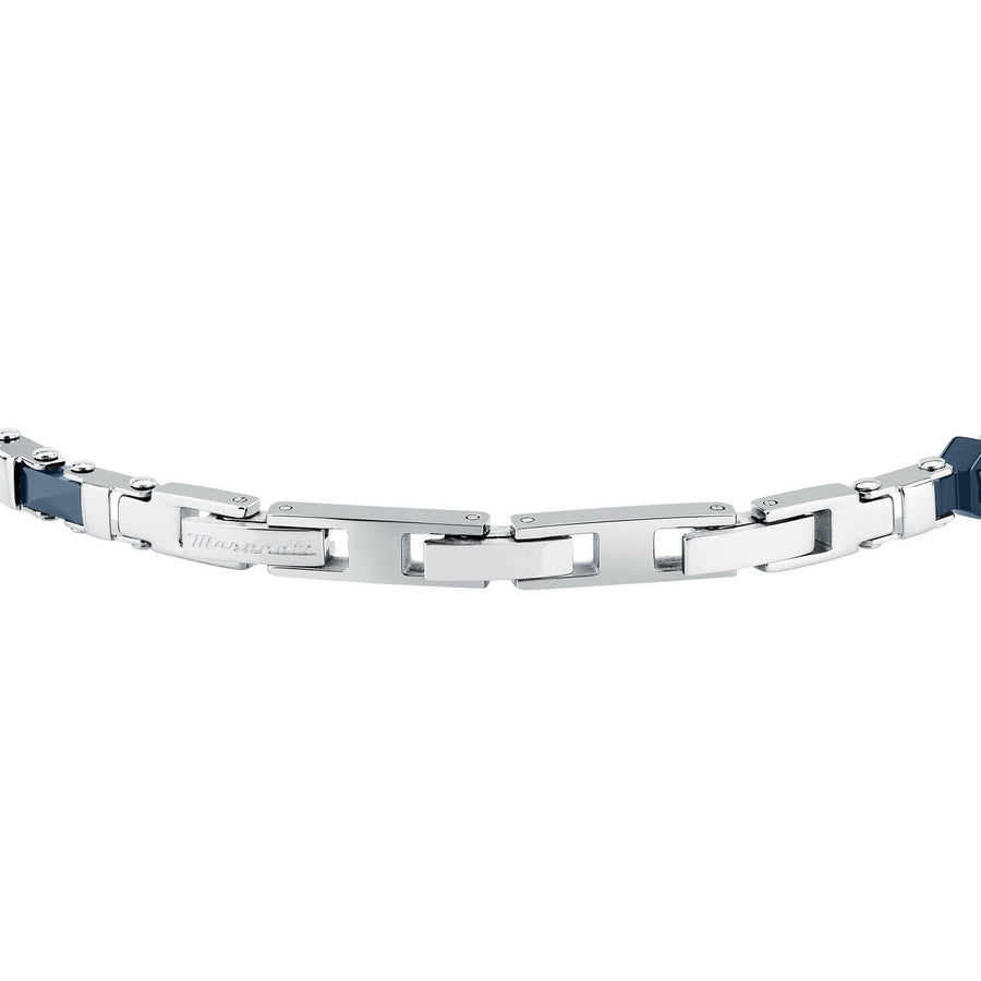 maserati jewels ceramic stainless steel bracelet blue ceramic blue 18+3.5cm