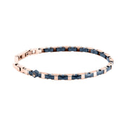 maserati jewels ceramic stainless steel bracelet blue+rg 18+3.5cm