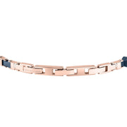 maserati jewels ceramic stainless steel bracelet blue+rg 18+3.5cm