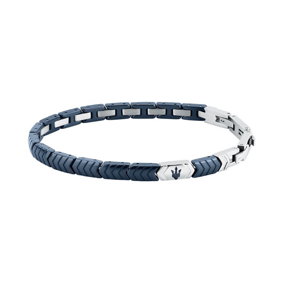 maserati jewels ceramic stainless steel bracelet blue 18.5+3.5cm