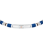 maserati jewels iconic bracelet blu agate & ip rg 19+3cm