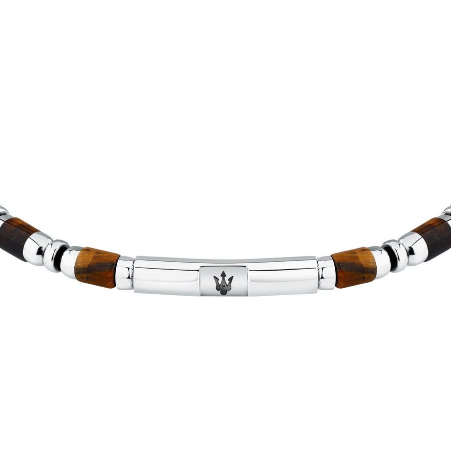 maserati jewels iconic bracelet tiger eye sto.&ip blk 19+3cm