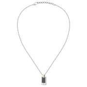 maserati jewels iconic pendant with black stone & ip yellow gold 45+5cm