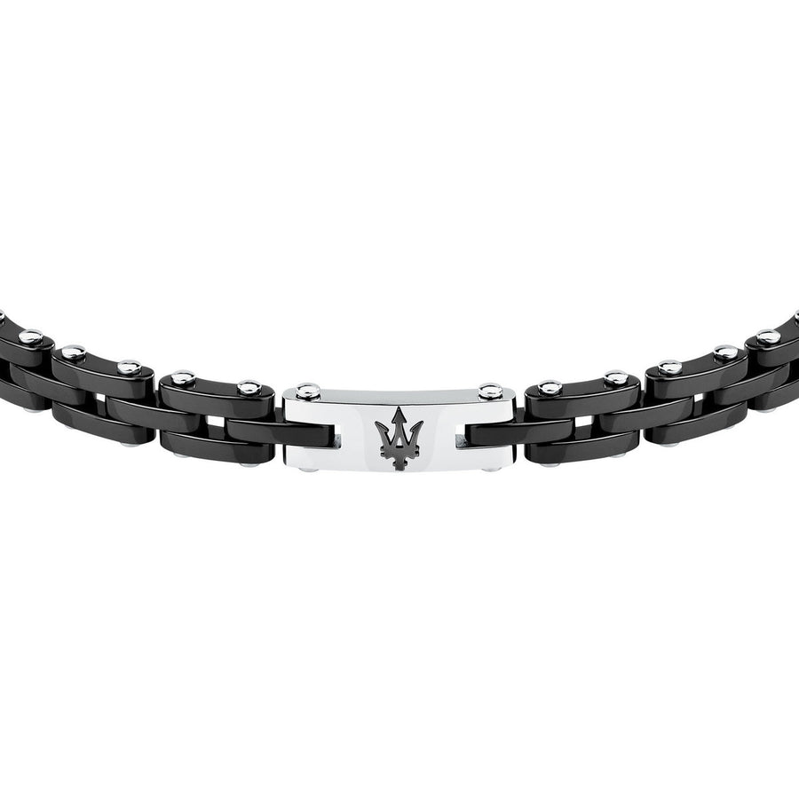 maserati jewels ceramic bracelet stainless steel black ceramic black 18+3.5cm