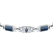 maserati jewels ceramic bracelet stainless steel blue ceramic blue 18+3.5cm