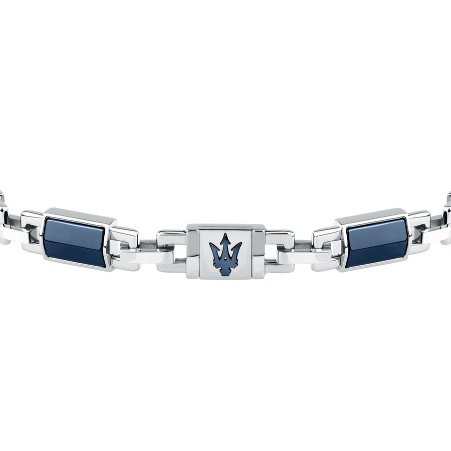 maserati jewels ceramic bracelet stainless steel blue ceramic blue 18+3.5cm