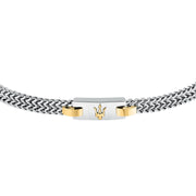 maserati jewels iconic bracelet stainless steel with ip gold plated 19+3cm