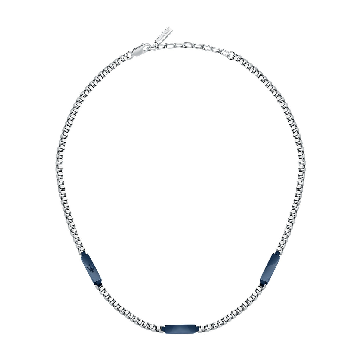 maserati jewels iconic necklace with ip blue 45+5cm