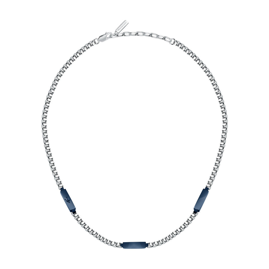 maserati jewels iconic necklace with ip blue 45+5cm