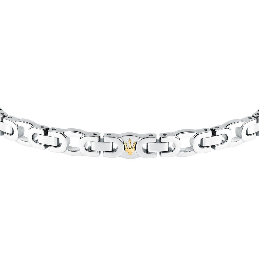 maserati jewels iconic bracelet stainless steel gold plated 18+3.5cm