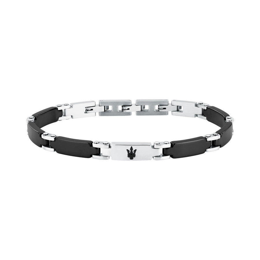 maserati jewels ceramic bracelet stainless steel black 19+3cm