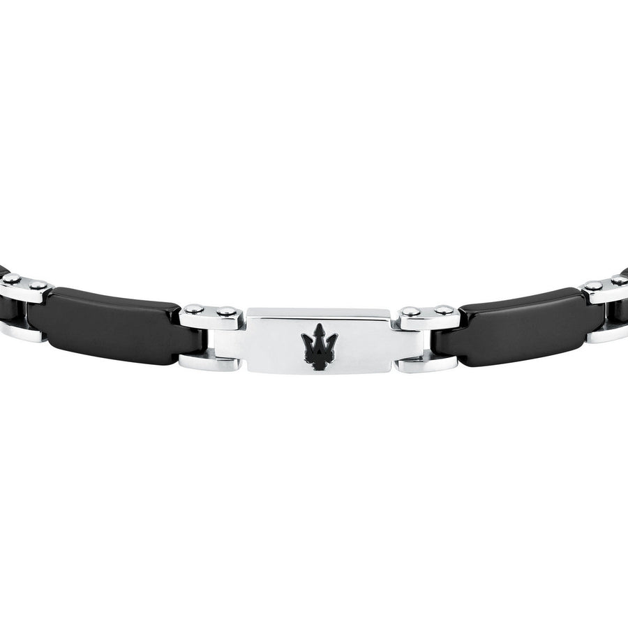 maserati jewels ceramic bracelet stainless steel black 19+3cm