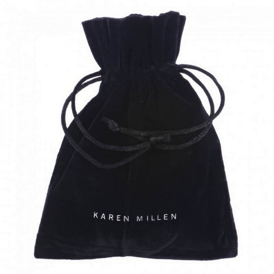 karen millen oval pave chain steel necklace