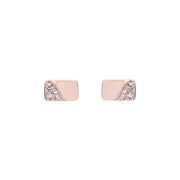 crystal bar stud earring rose gold/crystal