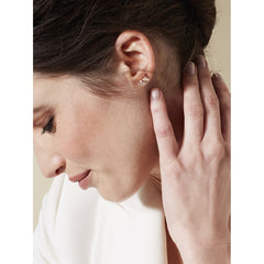 crystal bar stud earring rose gold/crystal