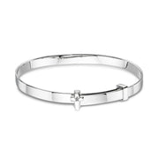 honor diamond cross christening bangle