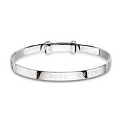 faith  plain love, hope & faith christening bangle