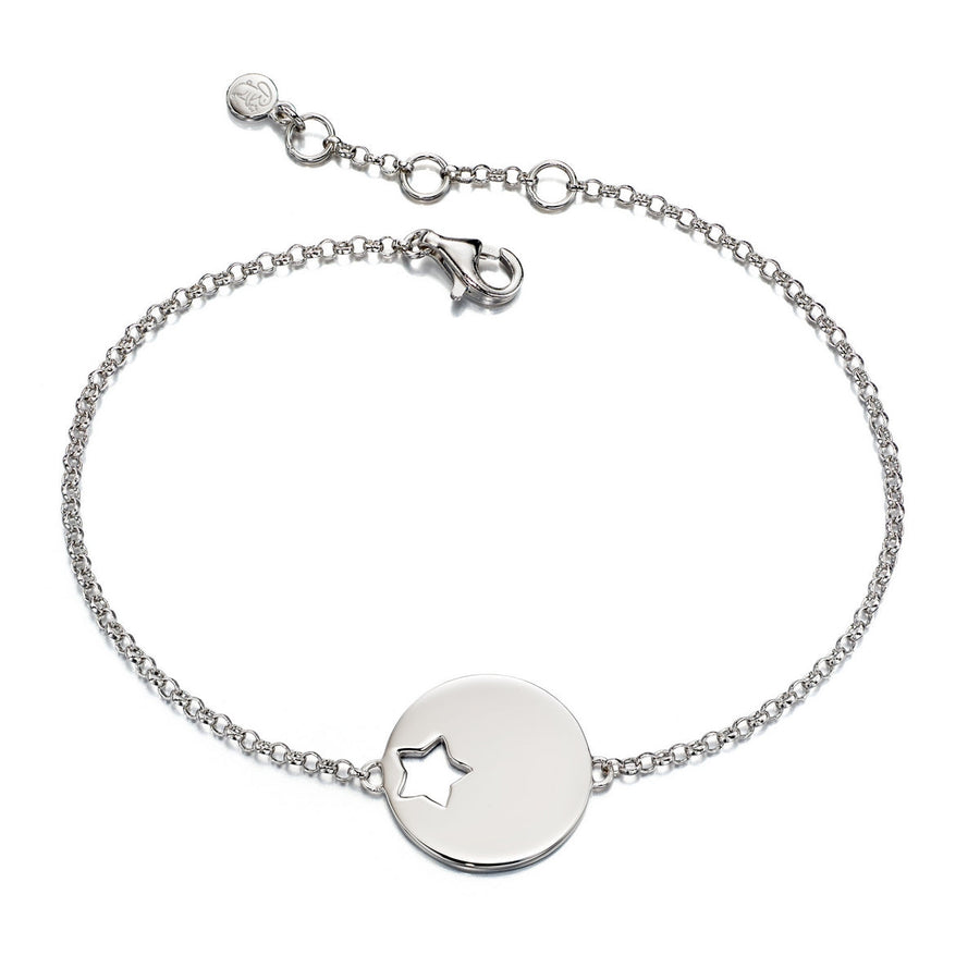 zoe  adults cut out star disc bracelet
