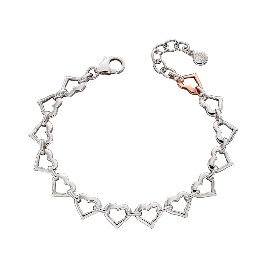 kosma  open heart bracelet with r/g