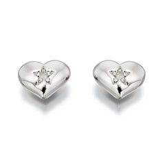 suri  diamond heart stud earring