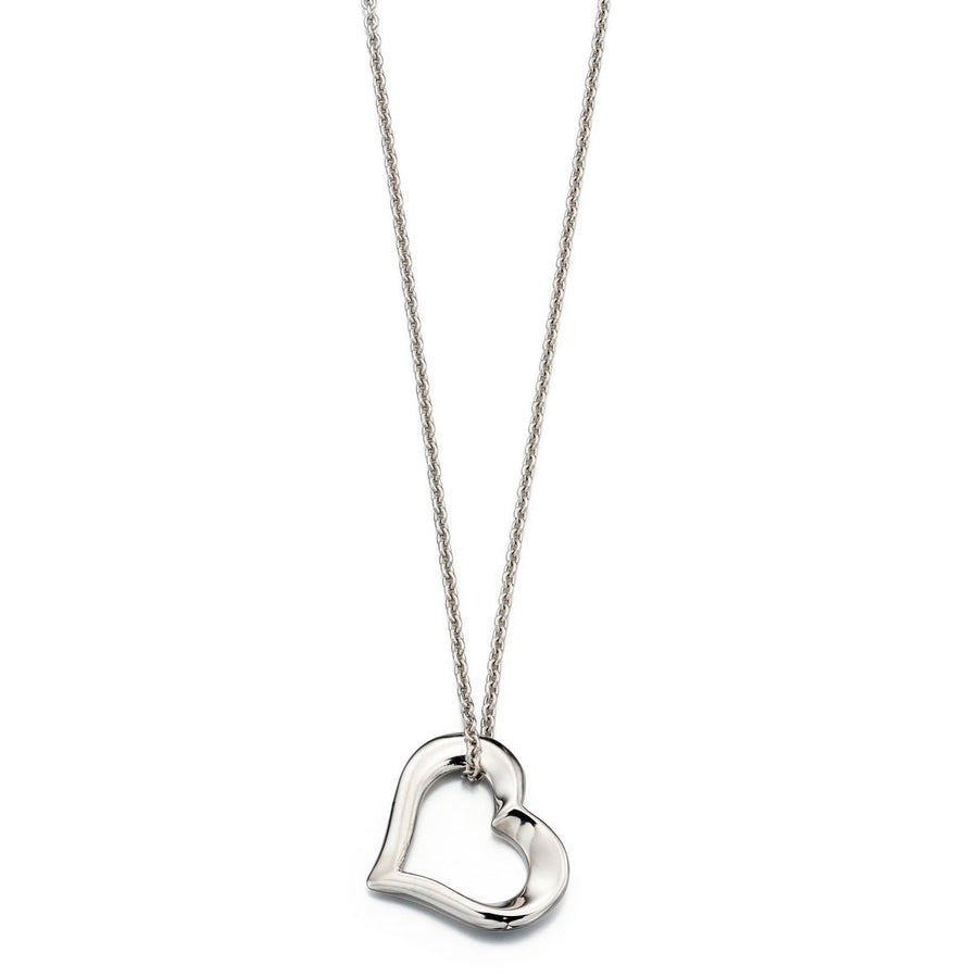 india medium open heart pendant and chain