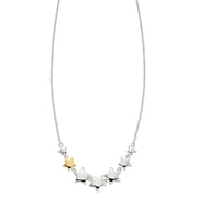 zara rose gold plated lots of star necklace